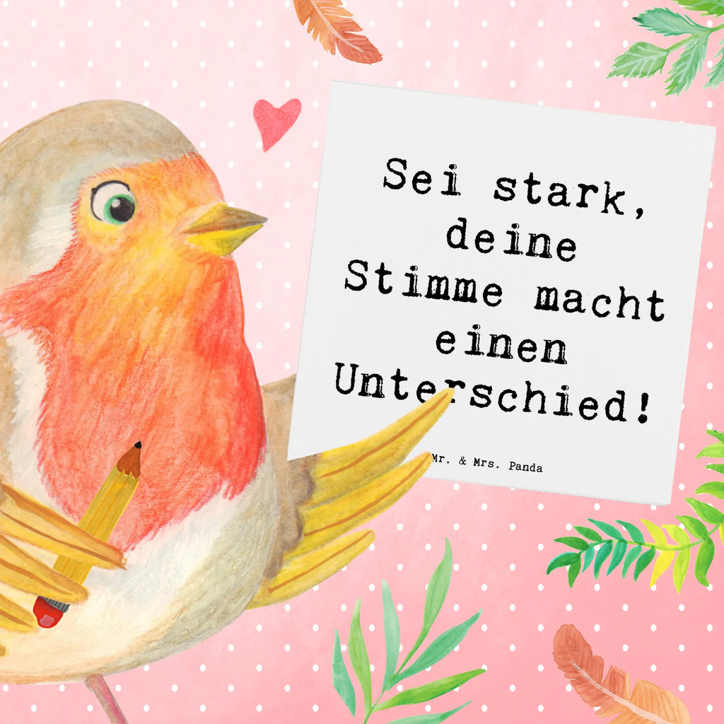 Deluxe Karte Spruch Deine Stimme zählt Karte, Grußkarte, Klappkarte, Einladungskarte, Glückwunschkarte, Hochzeitskarte, Geburtstagskarte, Hochwertige Grußkarte, Hochwertige Klappkarte