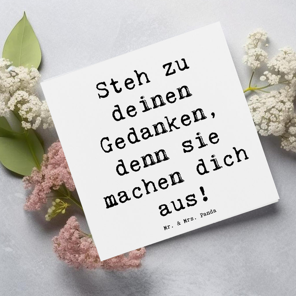 Deluxe Karte Spruch Mutig zu seinen Meinungen stehen Karte, Grußkarte, Klappkarte, Einladungskarte, Glückwunschkarte, Hochzeitskarte, Geburtstagskarte, Hochwertige Grußkarte, Hochwertige Klappkarte