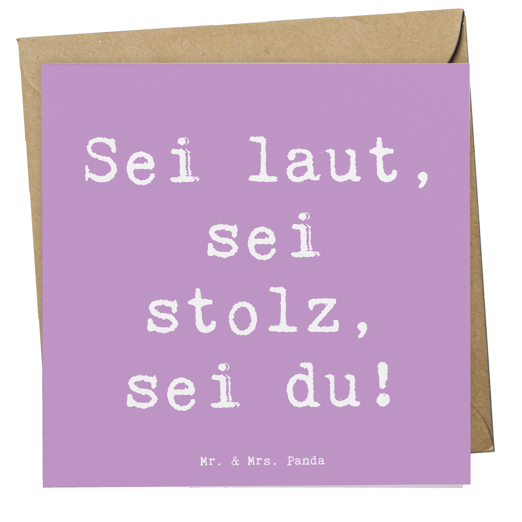 Deluxe Karte Spruch Sei du Mutig Karte, Grußkarte, Klappkarte, Einladungskarte, Glückwunschkarte, Hochzeitskarte, Geburtstagskarte, Hochwertige Grußkarte, Hochwertige Klappkarte