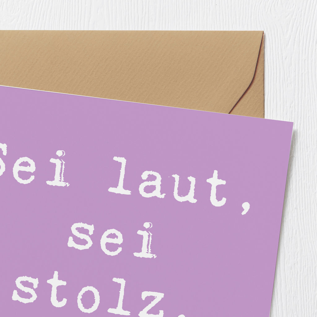 Deluxe Karte Spruch Sei du Mutig Karte, Grußkarte, Klappkarte, Einladungskarte, Glückwunschkarte, Hochzeitskarte, Geburtstagskarte, Hochwertige Grußkarte, Hochwertige Klappkarte