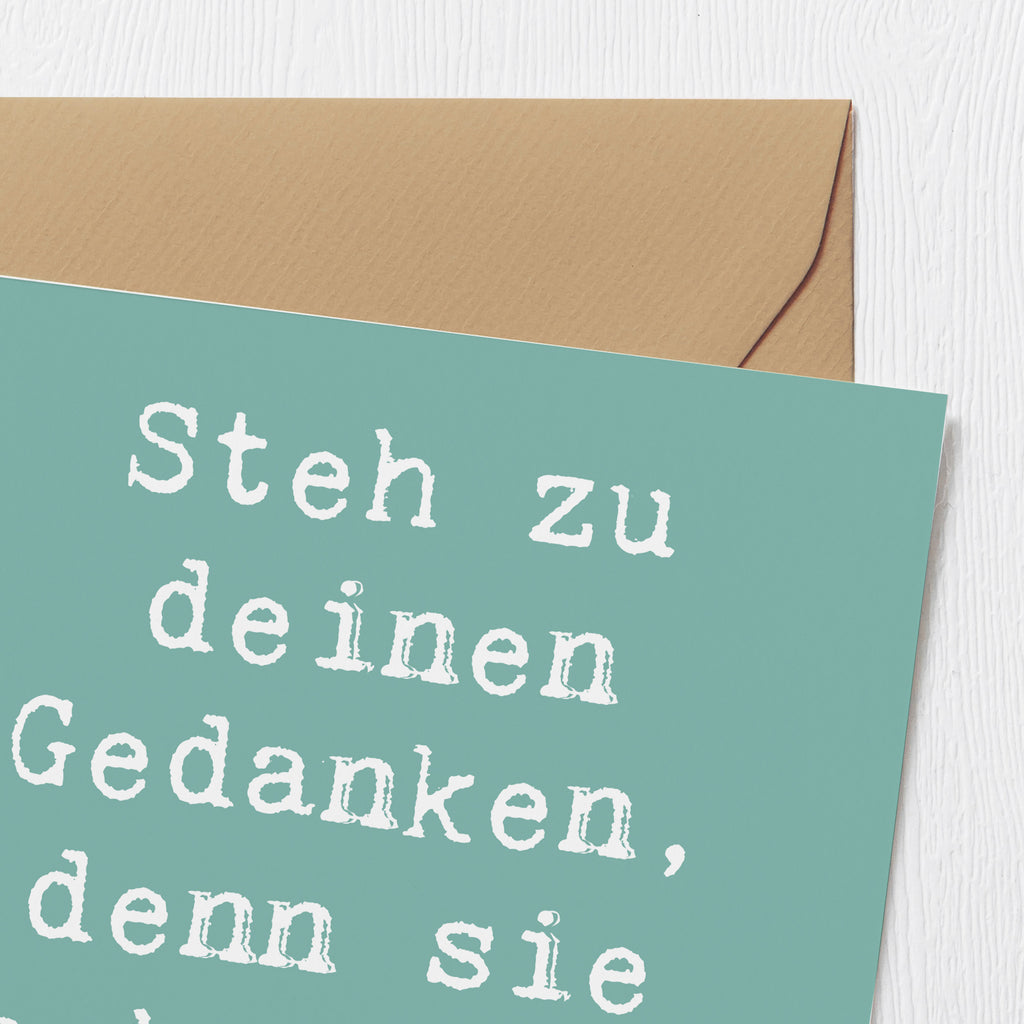 Deluxe Karte Spruch Mutig zu seinen Meinungen stehen Karte, Grußkarte, Klappkarte, Einladungskarte, Glückwunschkarte, Hochzeitskarte, Geburtstagskarte, Hochwertige Grußkarte, Hochwertige Klappkarte