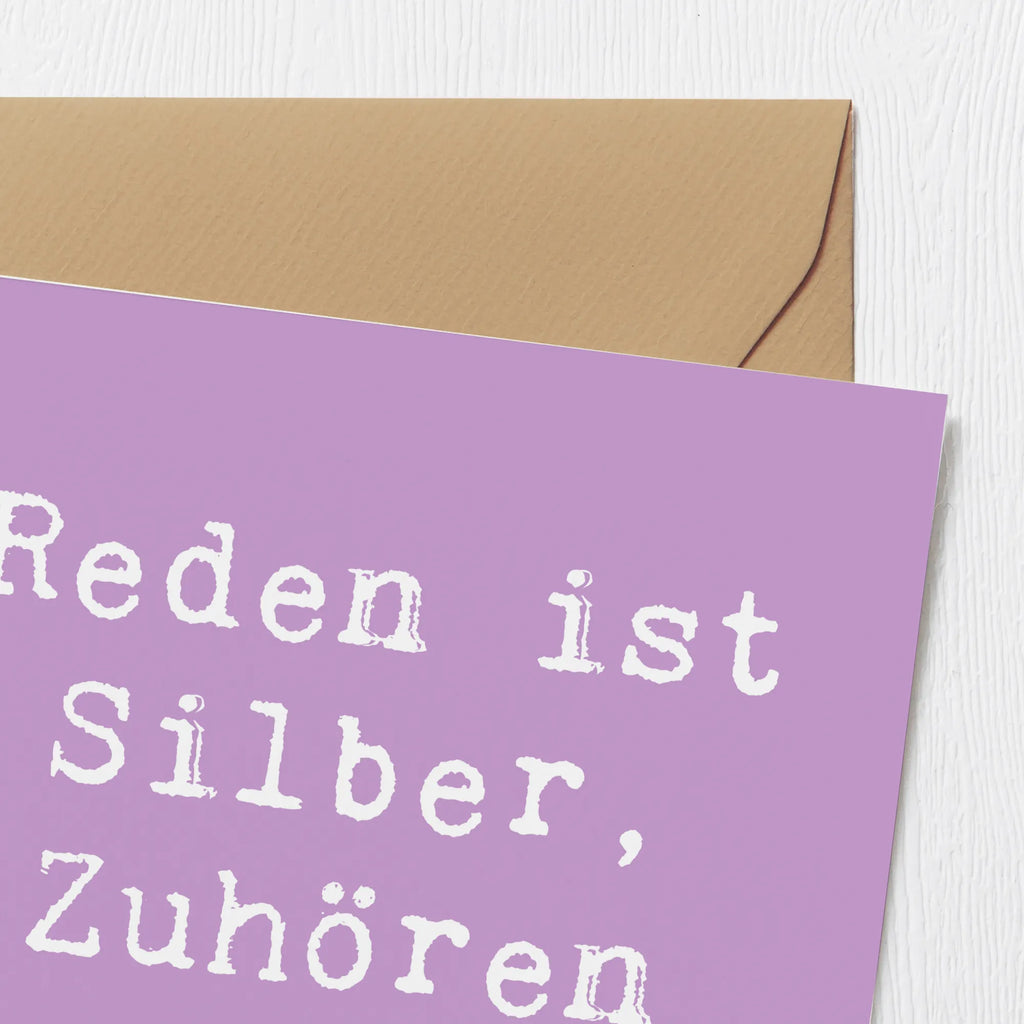 Deluxe Karte Spruch Konflikte friedlich lösen Karte, Grußkarte, Klappkarte, Einladungskarte, Glückwunschkarte, Hochzeitskarte, Geburtstagskarte, Hochwertige Grußkarte, Hochwertige Klappkarte