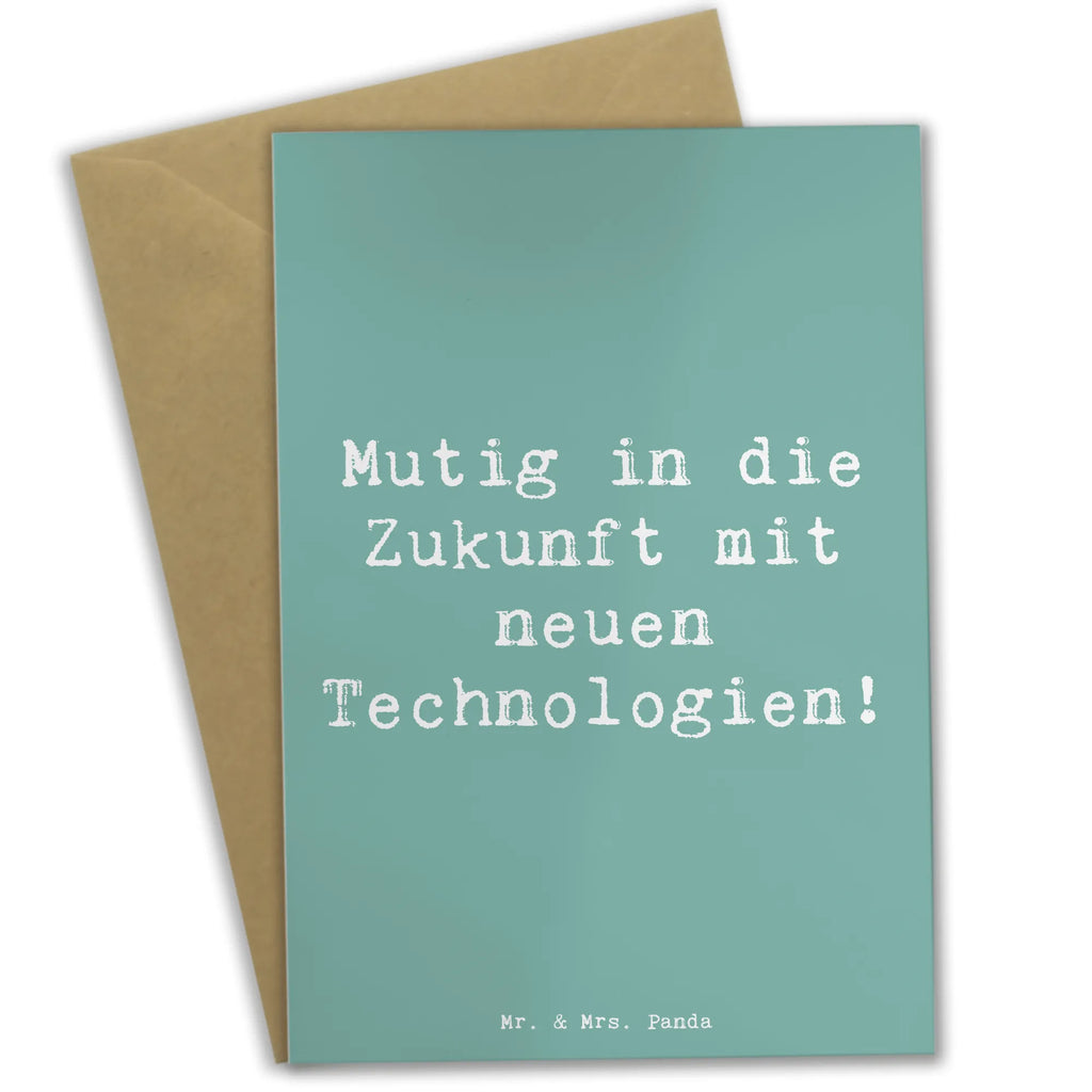 Grußkarte Spruch Neuen Technologien begegnen Grußkarte, Klappkarte, Einladungskarte, Glückwunschkarte, Hochzeitskarte, Geburtstagskarte, Karte, Ansichtskarten