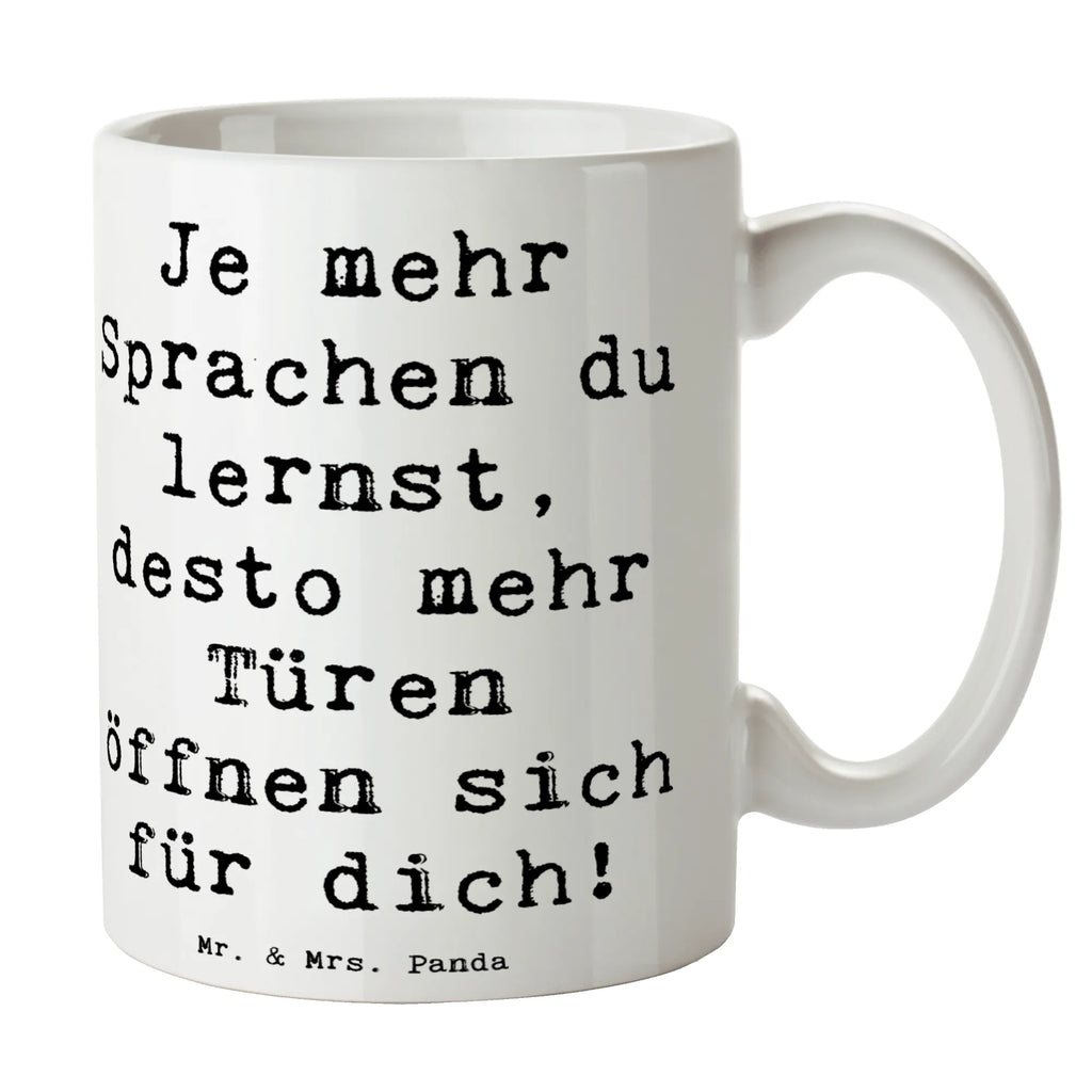 Tasse Spruch Sprachen lernen und anwenden Tasse, Kaffeetasse, Teetasse, Becher, Kaffeebecher, Teebecher, Keramiktasse, Porzellantasse, Büro Tasse, Geschenk Tasse, Tasse Sprüche, Tasse Motive, Kaffeetassen, Tasse bedrucken, Designer Tasse, Cappuccino Tassen, Schöne Teetassen