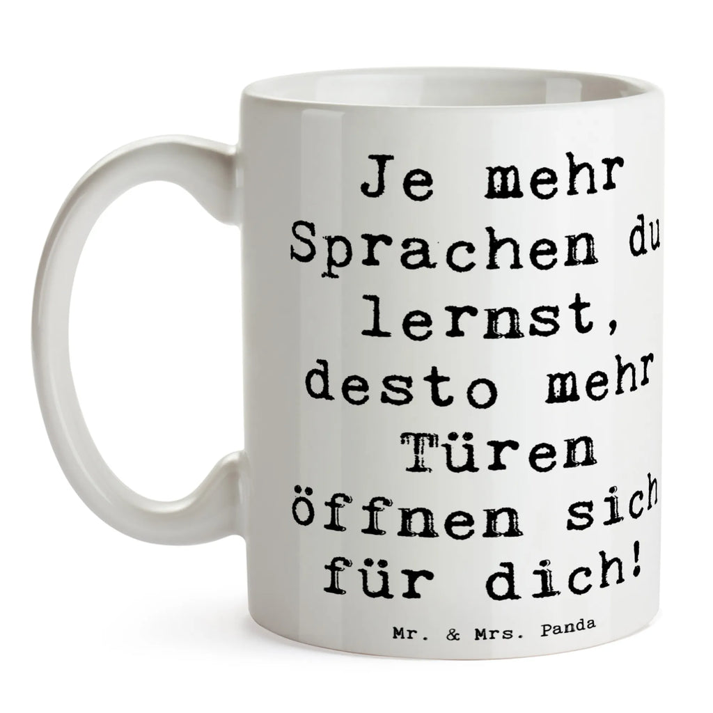 Tasse Spruch Sprachen lernen und anwenden Tasse, Kaffeetasse, Teetasse, Becher, Kaffeebecher, Teebecher, Keramiktasse, Porzellantasse, Büro Tasse, Geschenk Tasse, Tasse Sprüche, Tasse Motive, Kaffeetassen, Tasse bedrucken, Designer Tasse, Cappuccino Tassen, Schöne Teetassen