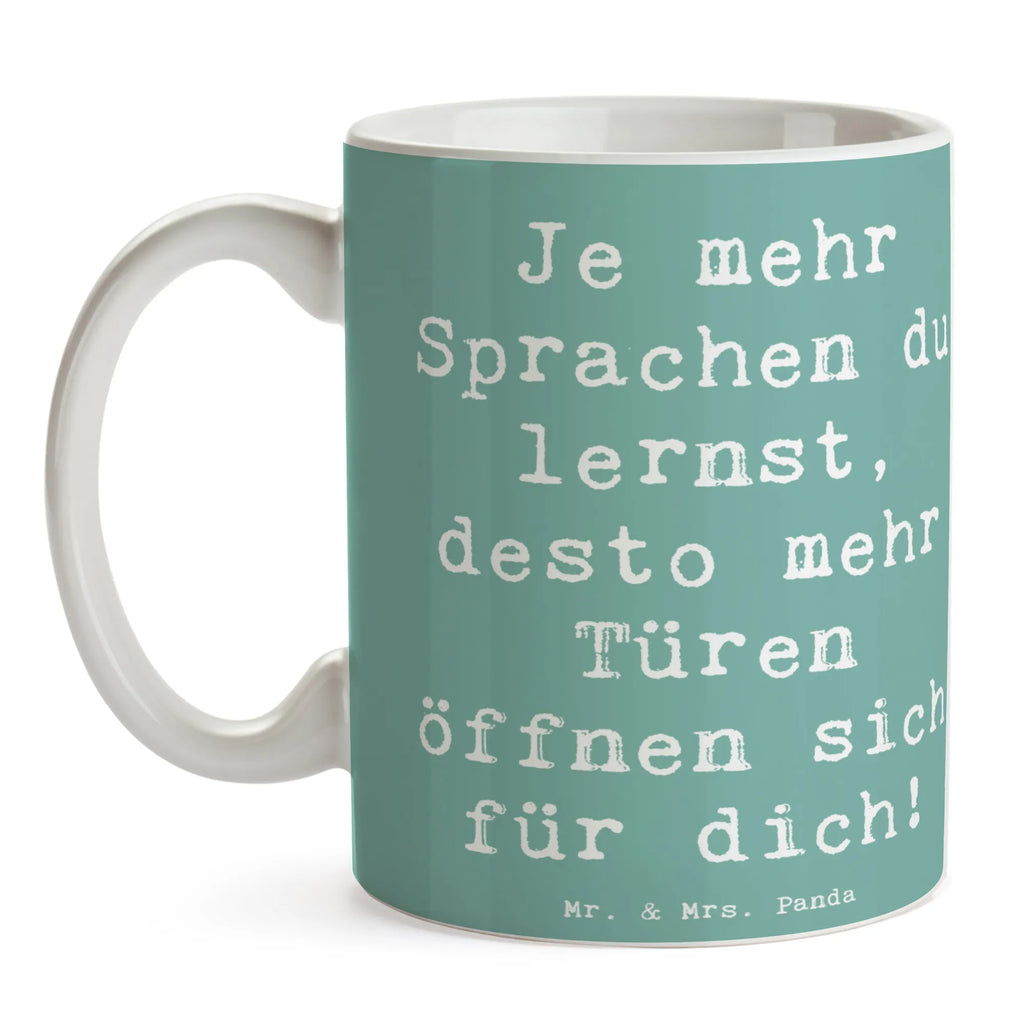 Tasse Spruch Sprachen lernen und anwenden Tasse, Kaffeetasse, Teetasse, Becher, Kaffeebecher, Teebecher, Keramiktasse, Porzellantasse, Büro Tasse, Geschenk Tasse, Tasse Sprüche, Tasse Motive, Kaffeetassen, Tasse bedrucken, Designer Tasse, Cappuccino Tassen, Schöne Teetassen