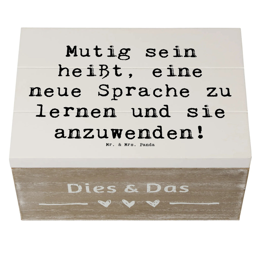 Holzkiste Spruch Sprachen Lernen und Anwenden Holzkiste, Kiste, Schatzkiste, Truhe, Schatulle, XXL, Erinnerungsbox, Erinnerungskiste, Dekokiste, Aufbewahrungsbox, Geschenkbox, Geschenkdose