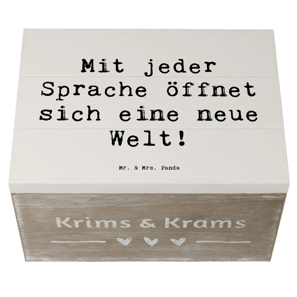 Holzkiste Spruch Sprachen lernen Holzkiste, Kiste, Schatzkiste, Truhe, Schatulle, XXL, Erinnerungsbox, Erinnerungskiste, Dekokiste, Aufbewahrungsbox, Geschenkbox, Geschenkdose