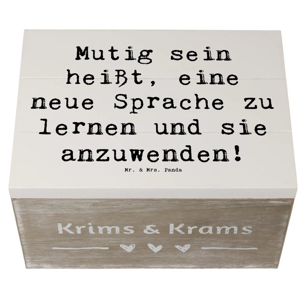 Holzkiste Spruch Sprachen Lernen und Anwenden Holzkiste, Kiste, Schatzkiste, Truhe, Schatulle, XXL, Erinnerungsbox, Erinnerungskiste, Dekokiste, Aufbewahrungsbox, Geschenkbox, Geschenkdose