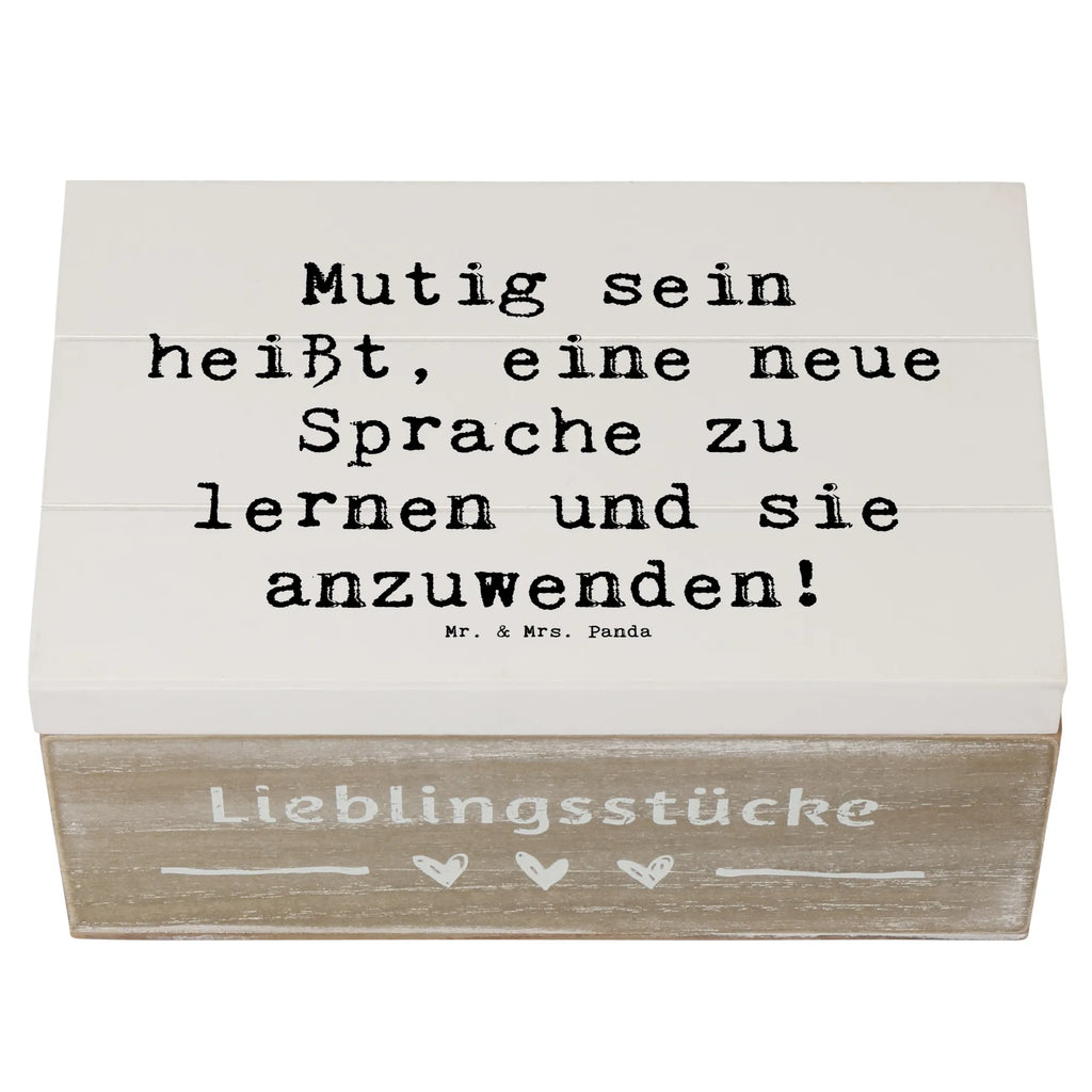 Holzkiste Spruch Sprachen Lernen und Anwenden Holzkiste, Kiste, Schatzkiste, Truhe, Schatulle, XXL, Erinnerungsbox, Erinnerungskiste, Dekokiste, Aufbewahrungsbox, Geschenkbox, Geschenkdose