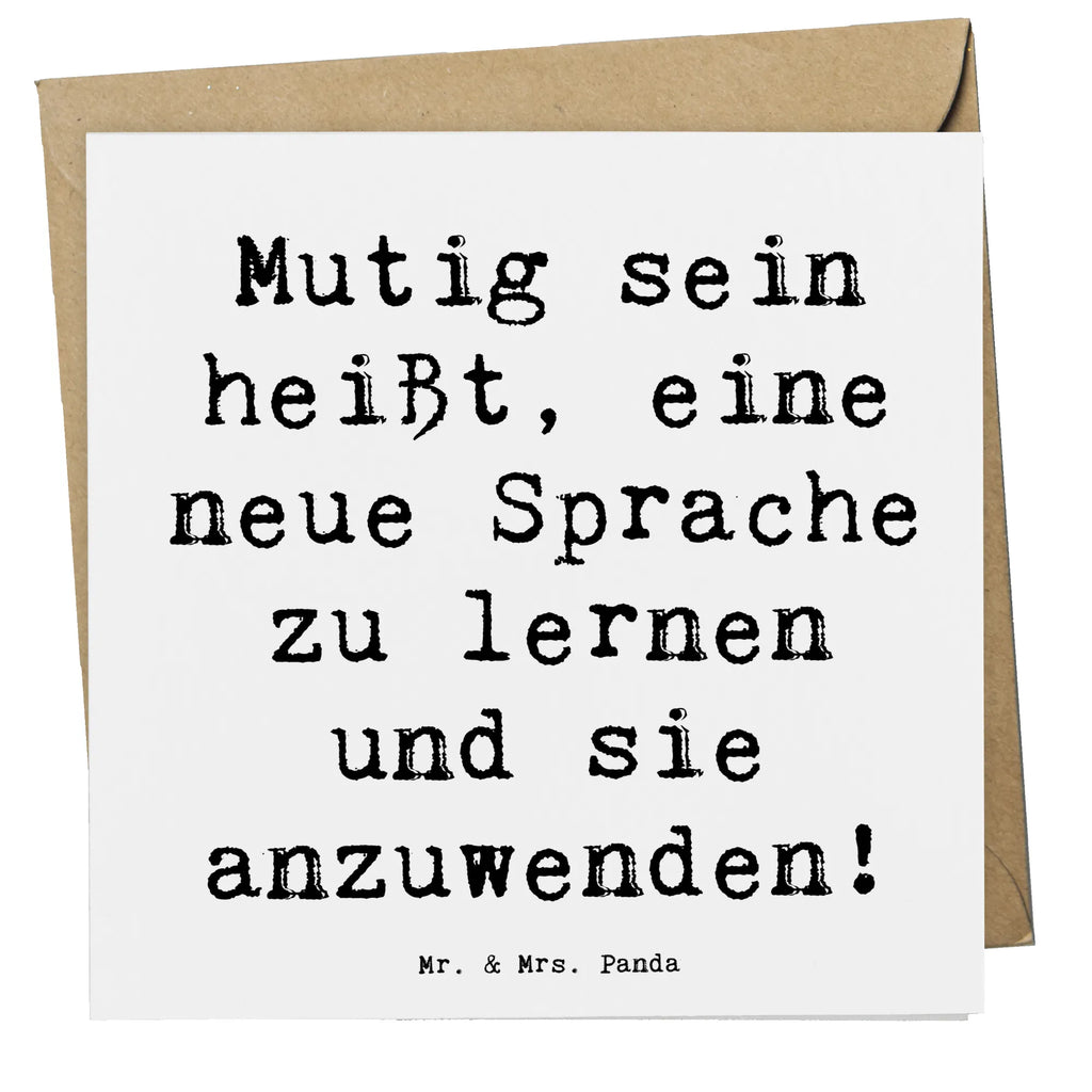 Deluxe Karte Spruch Sprachen Lernen und Anwenden Karte, Grußkarte, Klappkarte, Einladungskarte, Glückwunschkarte, Hochzeitskarte, Geburtstagskarte, Hochwertige Grußkarte, Hochwertige Klappkarte