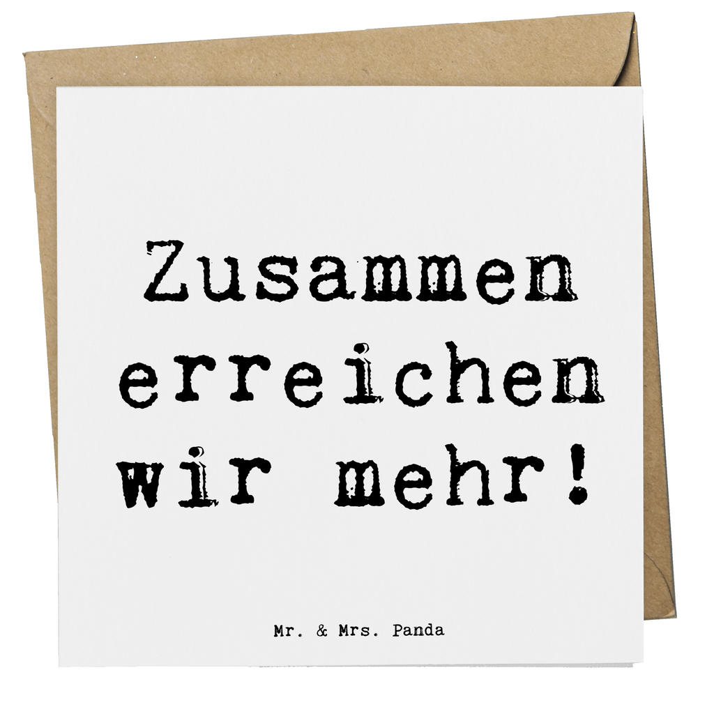 Deluxe Karte Spruch Im Team zusammenarbeiten Karte, Grußkarte, Klappkarte, Einladungskarte, Glückwunschkarte, Hochzeitskarte, Geburtstagskarte, Hochwertige Grußkarte, Hochwertige Klappkarte