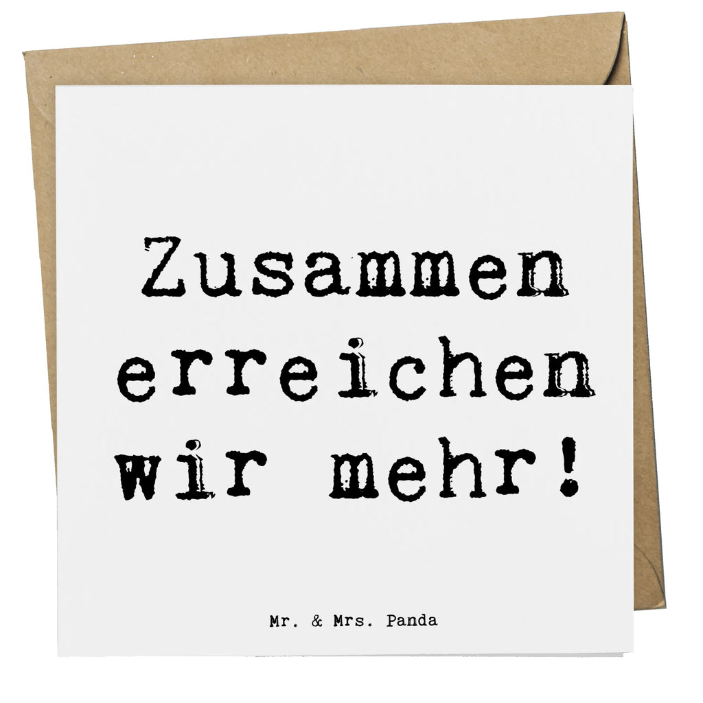 Deluxe Karte Spruch Im Team zusammenarbeiten Karte, Grußkarte, Klappkarte, Einladungskarte, Glückwunschkarte, Hochzeitskarte, Geburtstagskarte, Hochwertige Grußkarte, Hochwertige Klappkarte