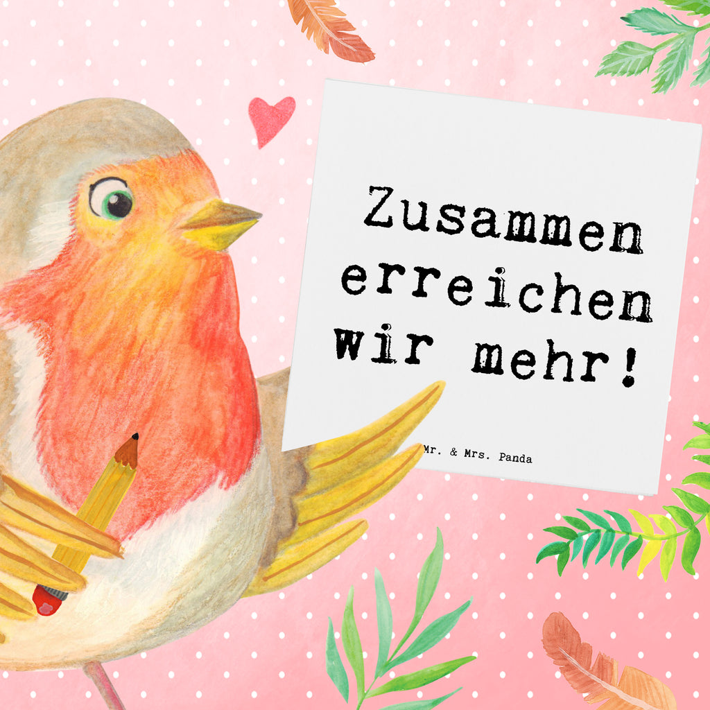 Deluxe Karte Spruch Im Team zusammenarbeiten Karte, Grußkarte, Klappkarte, Einladungskarte, Glückwunschkarte, Hochzeitskarte, Geburtstagskarte, Hochwertige Grußkarte, Hochwertige Klappkarte