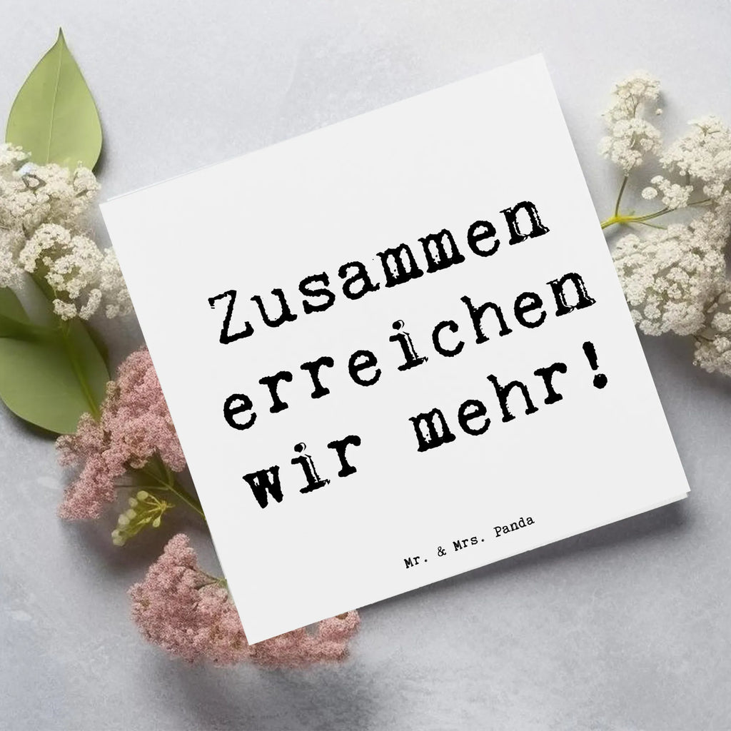 Deluxe Karte Spruch Im Team zusammenarbeiten Karte, Grußkarte, Klappkarte, Einladungskarte, Glückwunschkarte, Hochzeitskarte, Geburtstagskarte, Hochwertige Grußkarte, Hochwertige Klappkarte