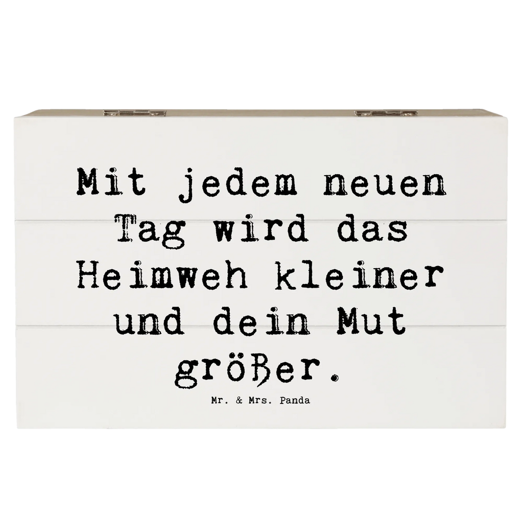 Holzkiste Spruch Heimweh überwinden Mut Holzkiste, Kiste, Schatzkiste, Truhe, Schatulle, XXL, Erinnerungsbox, Erinnerungskiste, Dekokiste, Aufbewahrungsbox, Geschenkbox, Geschenkdose