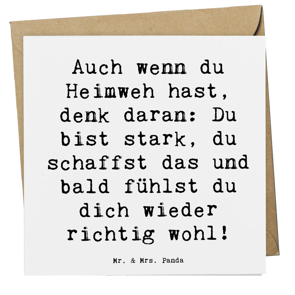 Deluxe Karte Spruch Heimweh überwinden Karte, Grußkarte, Klappkarte, Einladungskarte, Glückwunschkarte, Hochzeitskarte, Geburtstagskarte, Hochwertige Grußkarte, Hochwertige Klappkarte