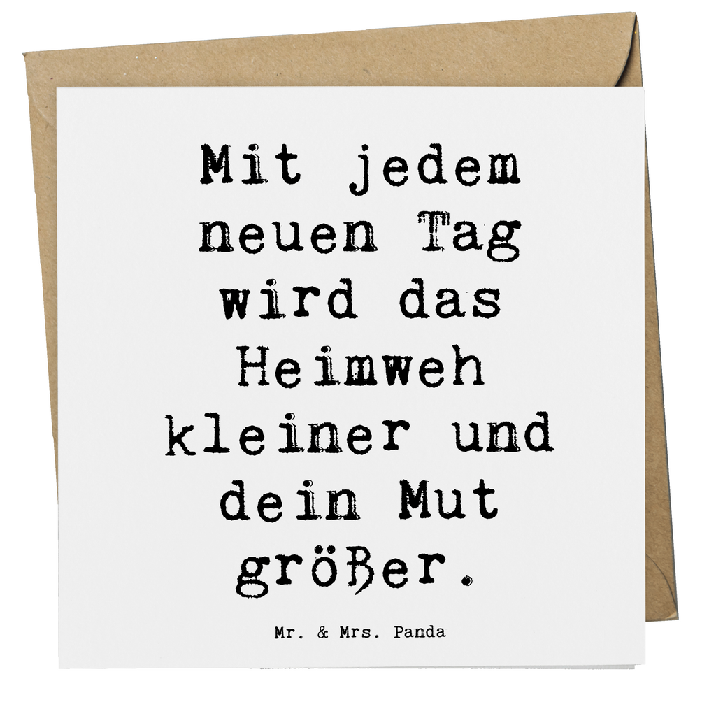 Deluxe Karte Spruch Heimweh überwinden Mut Karte, Grußkarte, Klappkarte, Einladungskarte, Glückwunschkarte, Hochzeitskarte, Geburtstagskarte, Hochwertige Grußkarte, Hochwertige Klappkarte