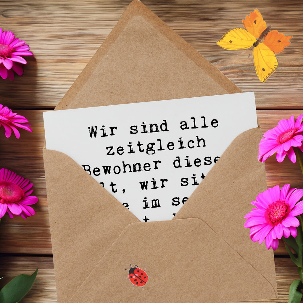 Deluxe Karte Spruch Freundlichkeiten verbreiten Karte, Grußkarte, Klappkarte, Einladungskarte, Glückwunschkarte, Hochzeitskarte, Geburtstagskarte, Hochwertige Grußkarte, Hochwertige Klappkarte