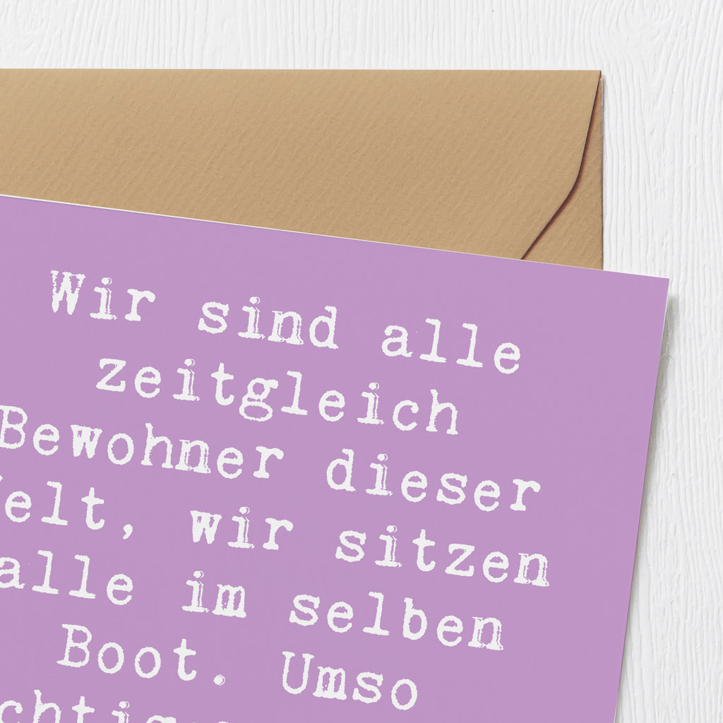 Deluxe Karte Spruch Freundlichkeiten verbreiten Karte, Grußkarte, Klappkarte, Einladungskarte, Glückwunschkarte, Hochzeitskarte, Geburtstagskarte, Hochwertige Grußkarte, Hochwertige Klappkarte