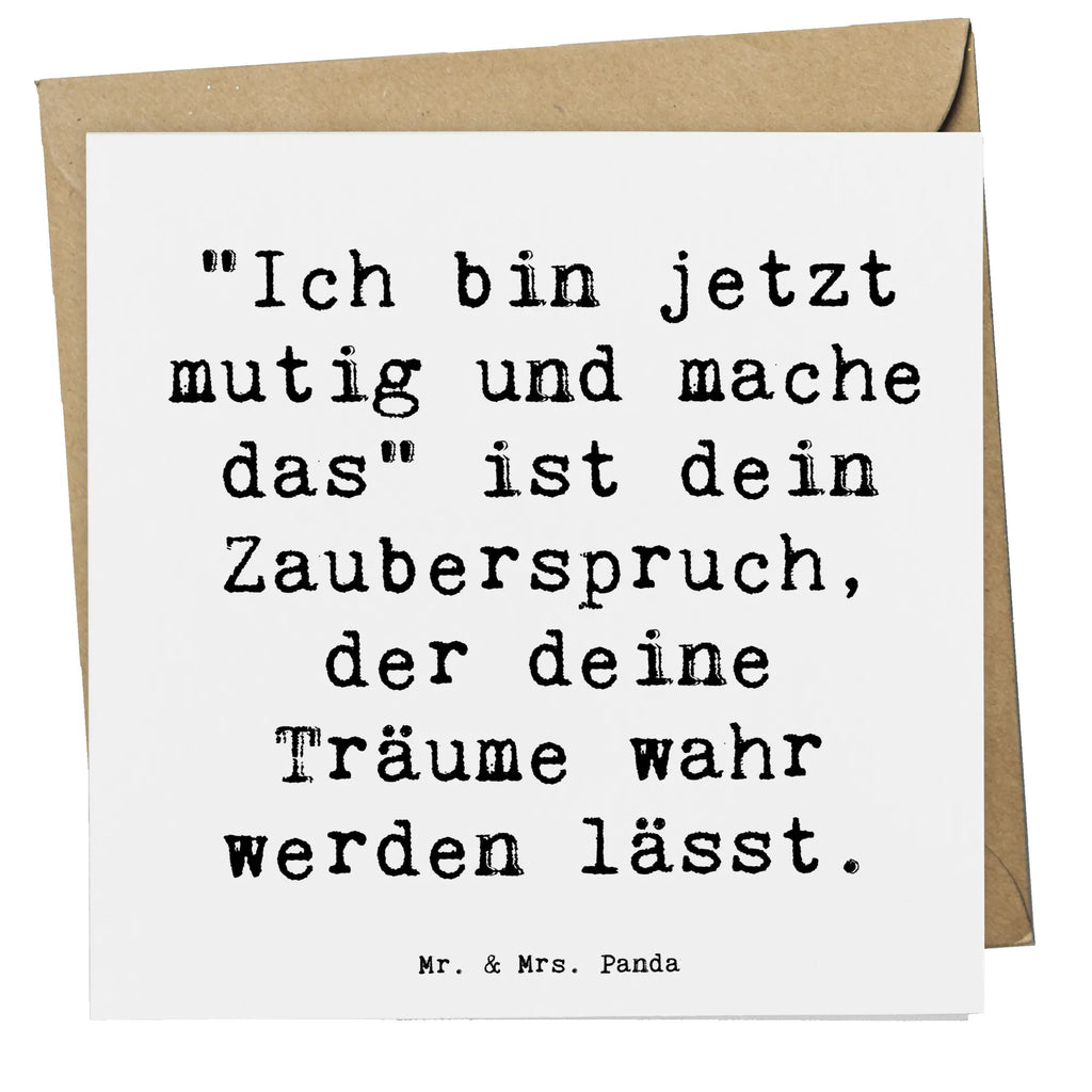 Deluxe Karte Spruch Mutig zu sich selbst stehen Karte, Grußkarte, Klappkarte, Einladungskarte, Glückwunschkarte, Hochzeitskarte, Geburtstagskarte, Hochwertige Grußkarte, Hochwertige Klappkarte