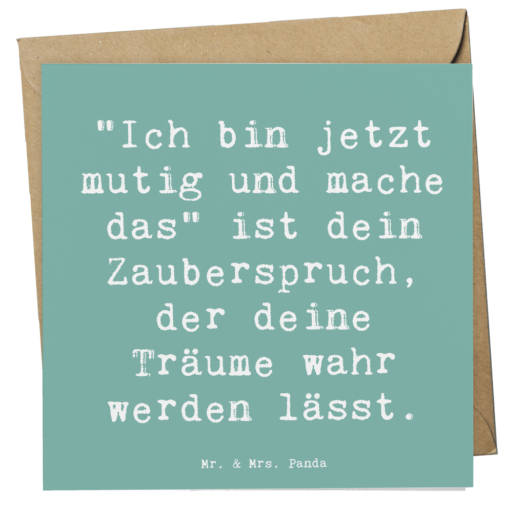 Deluxe Karte Spruch Mutig zu sich selbst stehen Karte, Grußkarte, Klappkarte, Einladungskarte, Glückwunschkarte, Hochzeitskarte, Geburtstagskarte, Hochwertige Grußkarte, Hochwertige Klappkarte