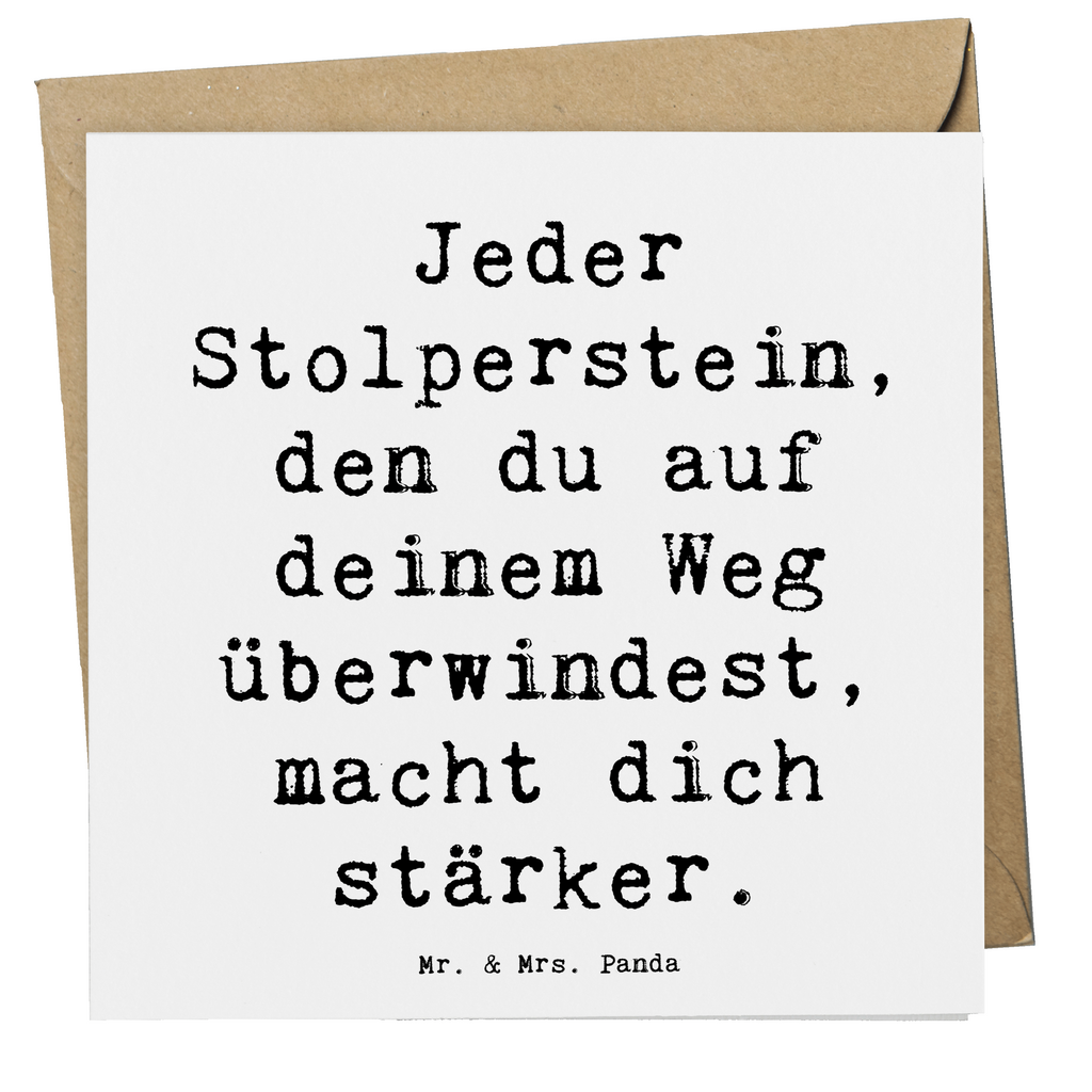 Deluxe Karte Spruch Stolpersteine im Alltag meistern Karte, Grußkarte, Klappkarte, Einladungskarte, Glückwunschkarte, Hochzeitskarte, Geburtstagskarte, Hochwertige Grußkarte, Hochwertige Klappkarte