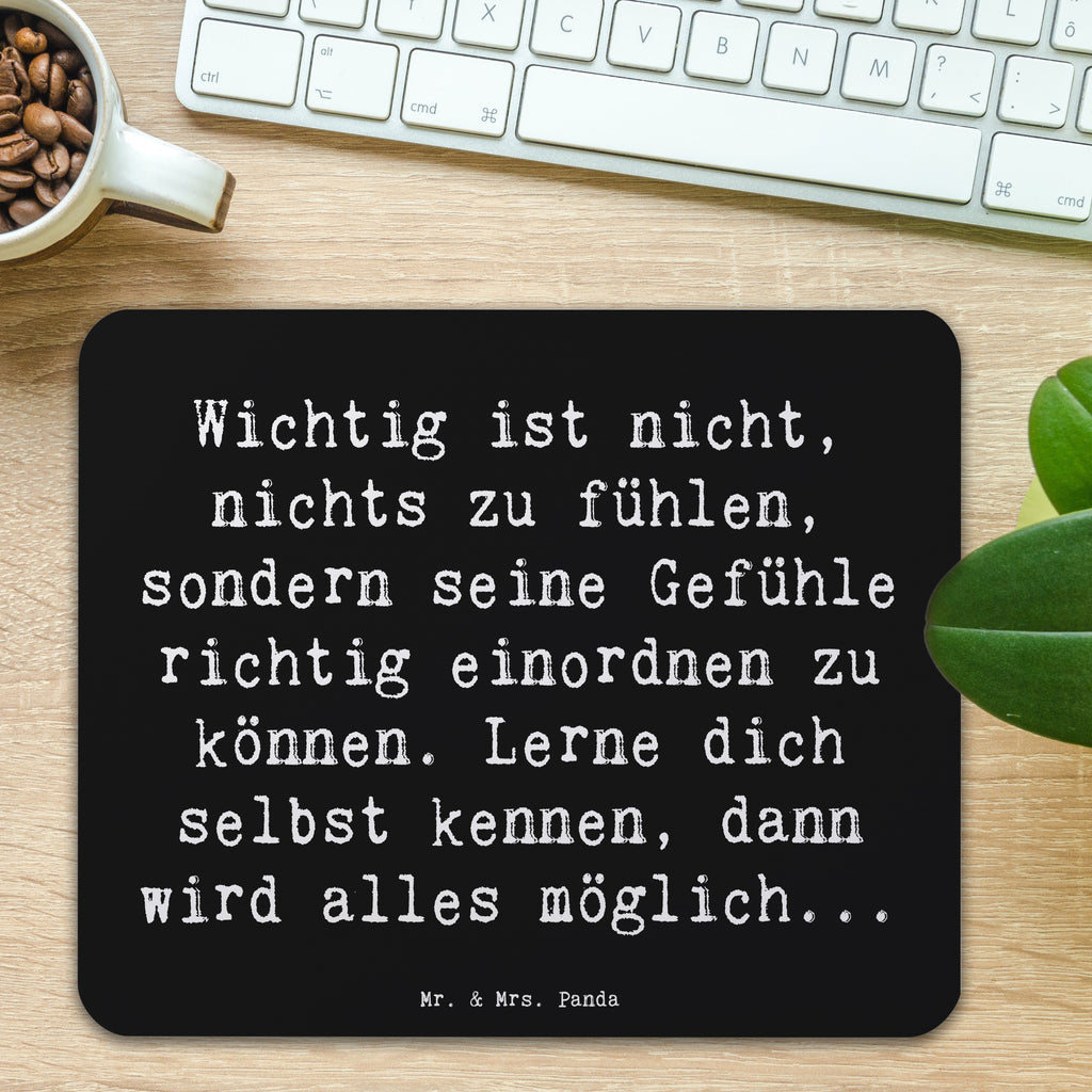 Mauspad Spruch Emotionen ausdrücken Weisheit Mousepad, Computer zubehör, Büroausstattung, PC Zubehör, Arbeitszimmer, Mauspad, Einzigartiges Mauspad, Designer Mauspad, Mausunterlage, Mauspad Büro