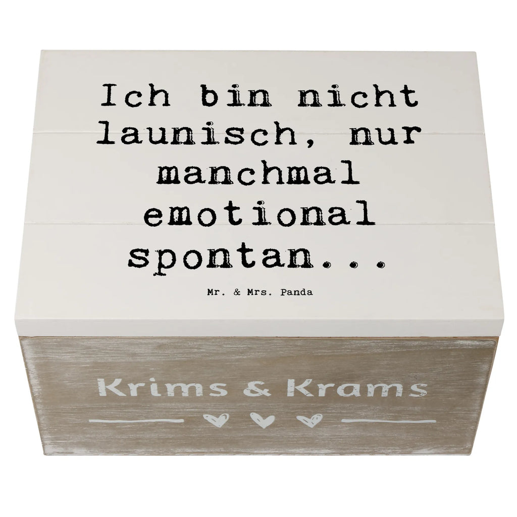 Holzkiste Spruch Emotionen ausdrücken Holzkiste, Kiste, Schatzkiste, Truhe, Schatulle, XXL, Erinnerungsbox, Erinnerungskiste, Dekokiste, Aufbewahrungsbox, Geschenkbox, Geschenkdose