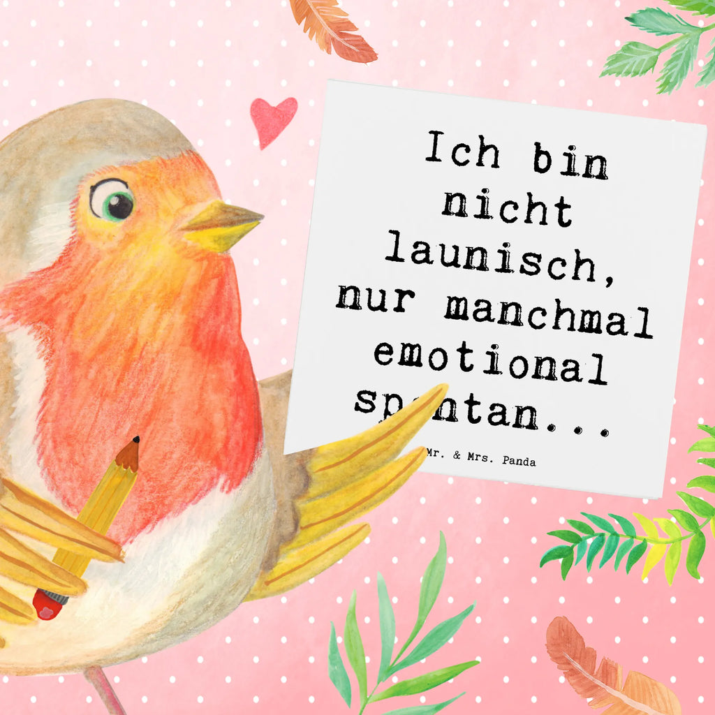 Deluxe Karte Spruch Emotionen ausdrücken Karte, Grußkarte, Klappkarte, Einladungskarte, Glückwunschkarte, Hochzeitskarte, Geburtstagskarte, Hochwertige Grußkarte, Hochwertige Klappkarte