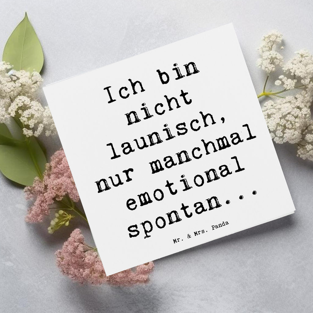 Deluxe Karte Spruch Emotionen ausdrücken Karte, Grußkarte, Klappkarte, Einladungskarte, Glückwunschkarte, Hochzeitskarte, Geburtstagskarte, Hochwertige Grußkarte, Hochwertige Klappkarte