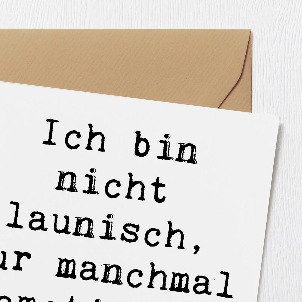 Deluxe Karte Spruch Emotionen ausdrücken Karte, Grußkarte, Klappkarte, Einladungskarte, Glückwunschkarte, Hochzeitskarte, Geburtstagskarte, Hochwertige Grußkarte, Hochwertige Klappkarte