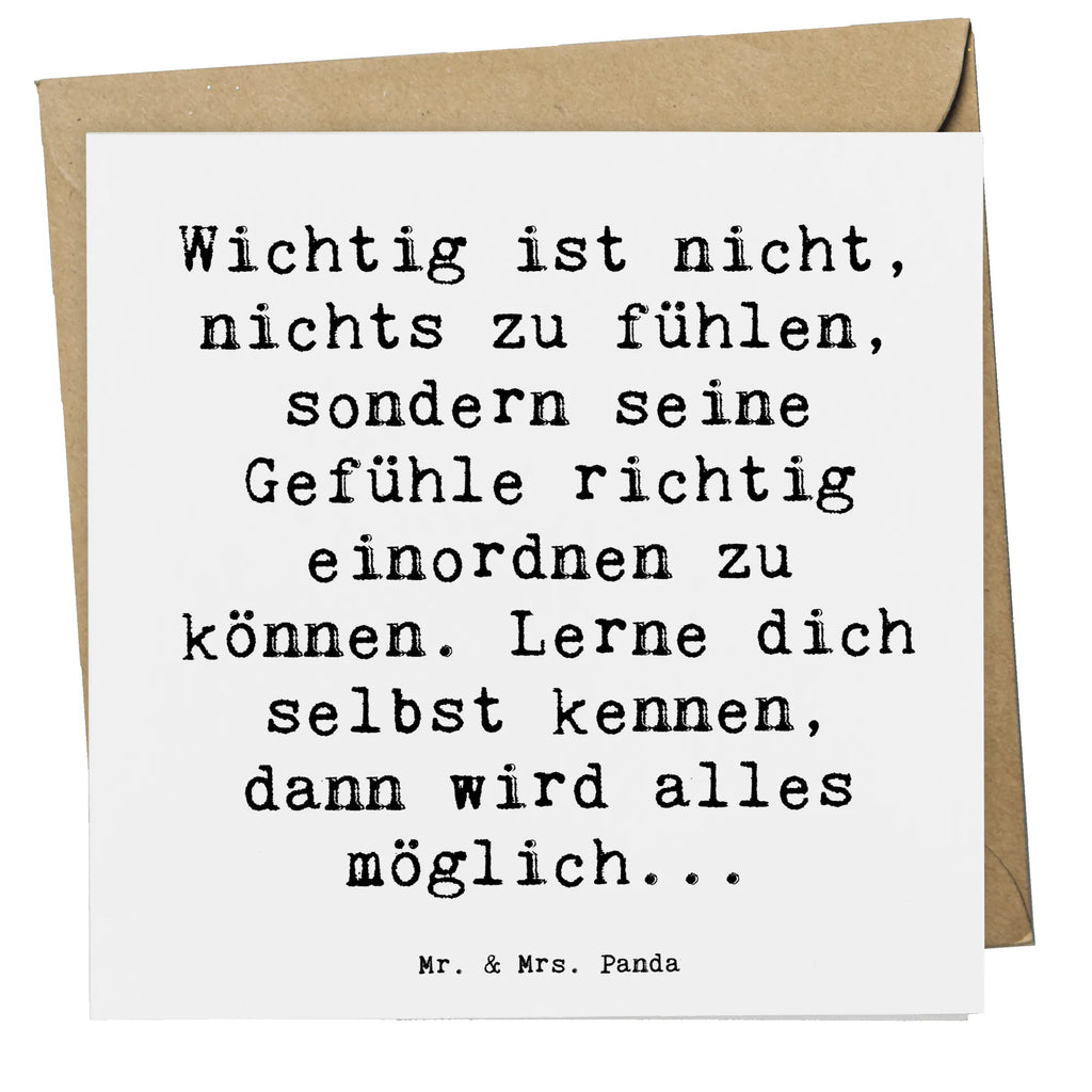 Deluxe Karte Spruch Emotionen ausdrücken Weisheit Karte, Grußkarte, Klappkarte, Einladungskarte, Glückwunschkarte, Hochzeitskarte, Geburtstagskarte, Hochwertige Grußkarte, Hochwertige Klappkarte