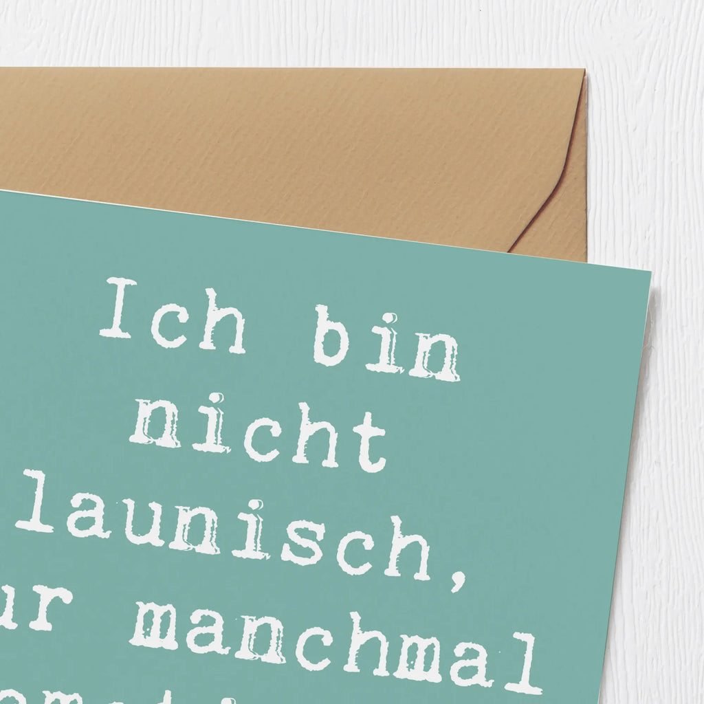 Deluxe Karte Spruch Emotionen ausdrücken Karte, Grußkarte, Klappkarte, Einladungskarte, Glückwunschkarte, Hochzeitskarte, Geburtstagskarte, Hochwertige Grußkarte, Hochwertige Klappkarte