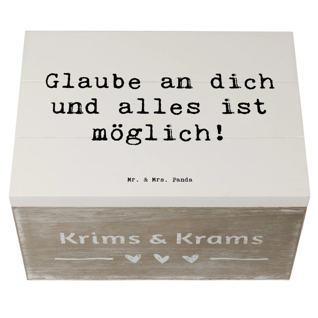 Holzkiste Spruch Vertrauen in eigene Fähigkeiten haben Holzkiste, Kiste, Schatzkiste, Truhe, Schatulle, XXL, Erinnerungsbox, Erinnerungskiste, Dekokiste, Aufbewahrungsbox, Geschenkbox, Geschenkdose