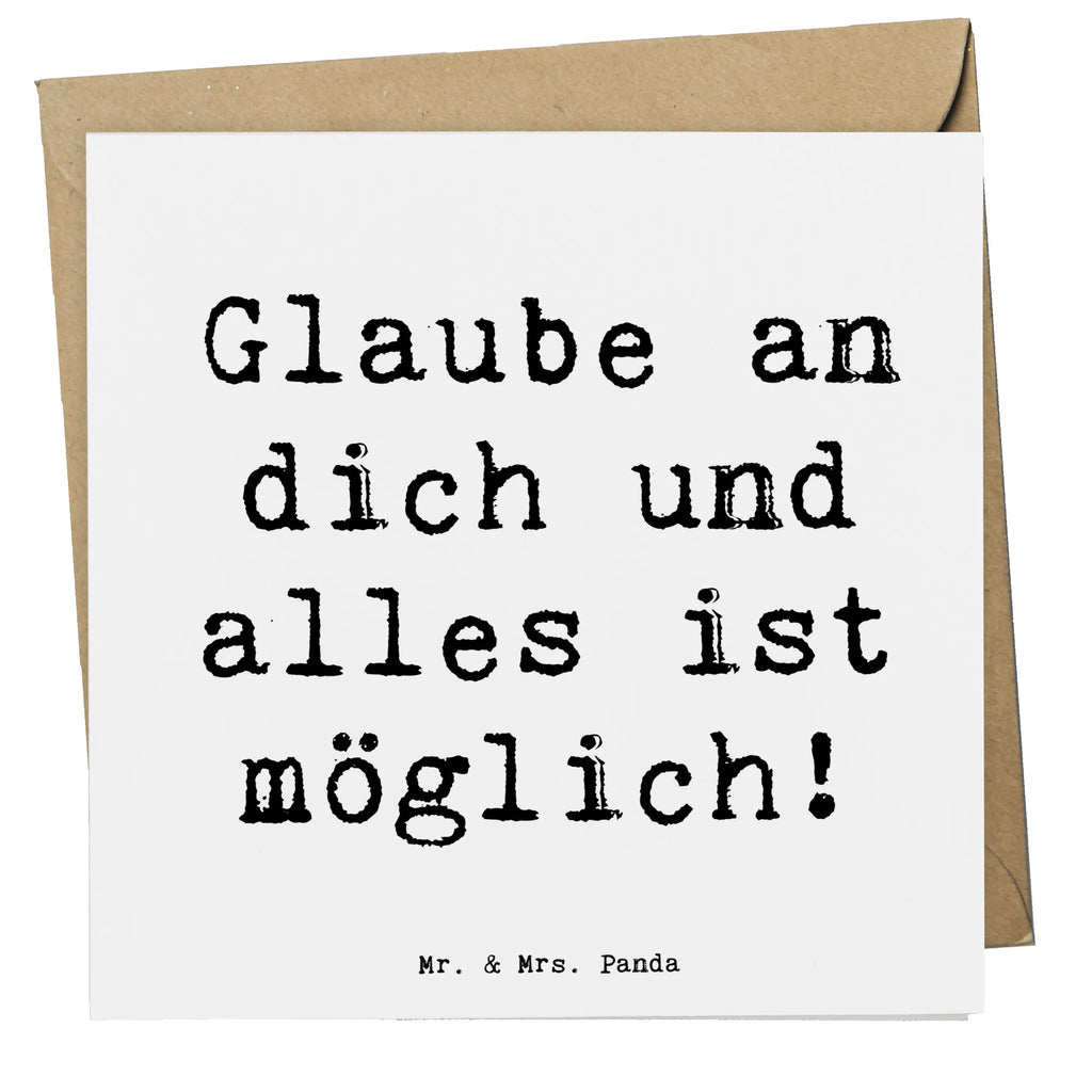 Deluxe Karte Spruch Vertrauen in eigene Fähigkeiten haben Karte, Grußkarte, Klappkarte, Einladungskarte, Glückwunschkarte, Hochzeitskarte, Geburtstagskarte, Hochwertige Grußkarte, Hochwertige Klappkarte