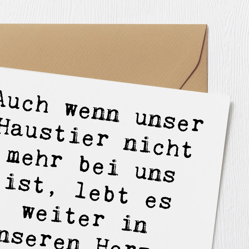 Deluxe Karte Spruch Trauerbewältigung nach dem Verlust eines Haustiers Karte, Grußkarte, Klappkarte, Einladungskarte, Glückwunschkarte, Hochzeitskarte, Geburtstagskarte, Hochwertige Grußkarte, Hochwertige Klappkarte