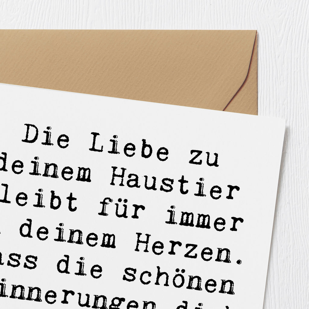 Deluxe Karte Spruch Trauerbewältigung Haustierverlust Karte, Grußkarte, Klappkarte, Einladungskarte, Glückwunschkarte, Hochzeitskarte, Geburtstagskarte, Hochwertige Grußkarte, Hochwertige Klappkarte