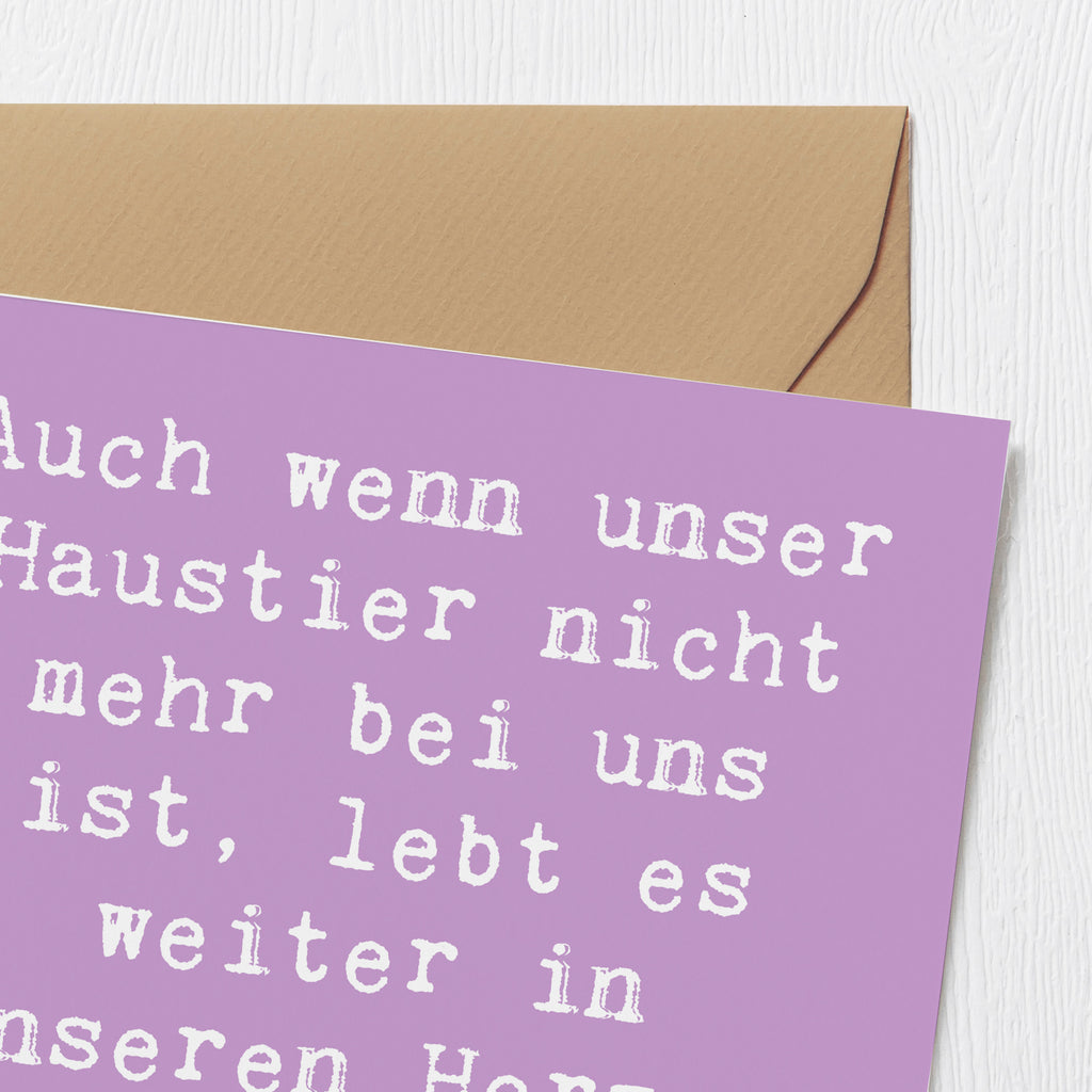 Deluxe Karte Spruch Trauerbewältigung nach dem Verlust eines Haustiers Karte, Grußkarte, Klappkarte, Einladungskarte, Glückwunschkarte, Hochzeitskarte, Geburtstagskarte, Hochwertige Grußkarte, Hochwertige Klappkarte