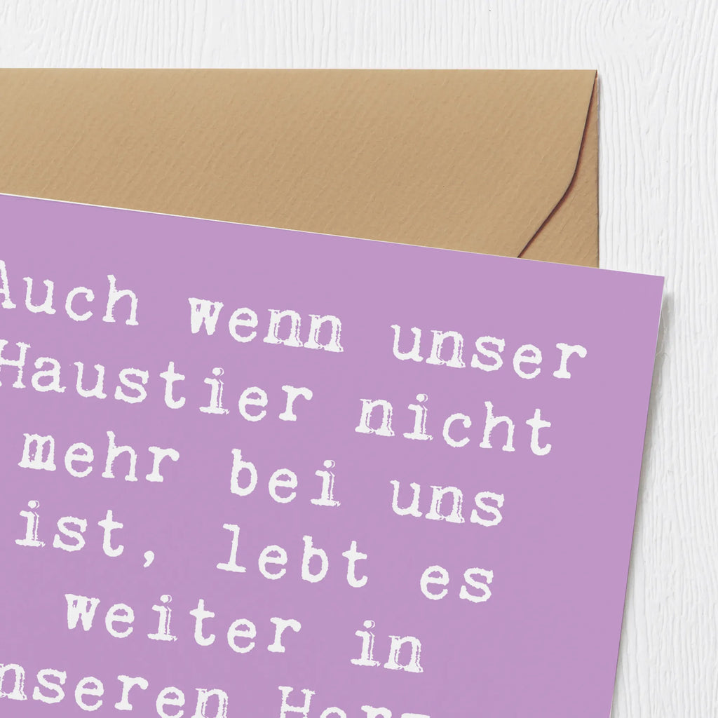 Deluxe Karte Spruch Trauerbewältigung nach dem Verlust eines Haustiers Karte, Grußkarte, Klappkarte, Einladungskarte, Glückwunschkarte, Hochzeitskarte, Geburtstagskarte, Hochwertige Grußkarte, Hochwertige Klappkarte