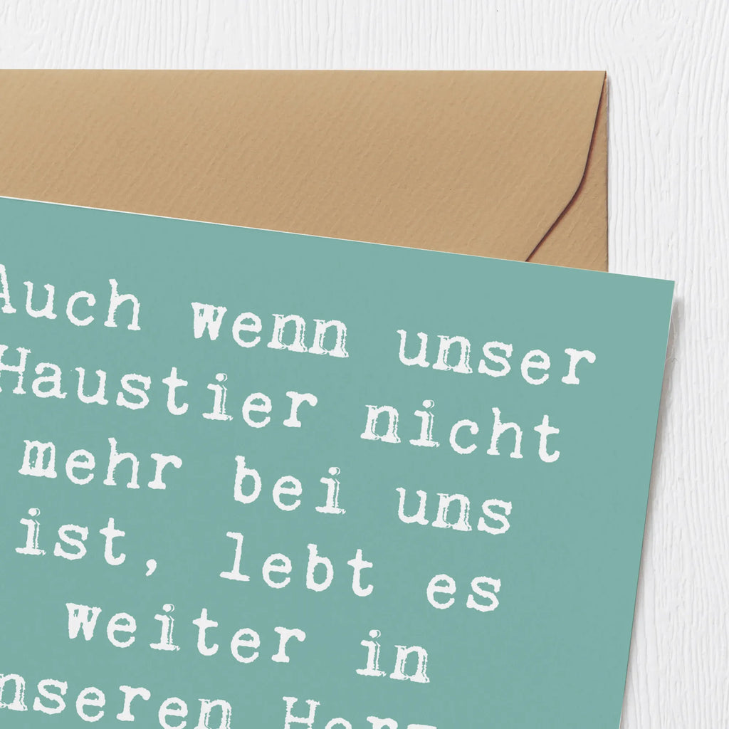 Deluxe Karte Spruch Trauerbewältigung nach dem Verlust eines Haustiers Karte, Grußkarte, Klappkarte, Einladungskarte, Glückwunschkarte, Hochzeitskarte, Geburtstagskarte, Hochwertige Grußkarte, Hochwertige Klappkarte