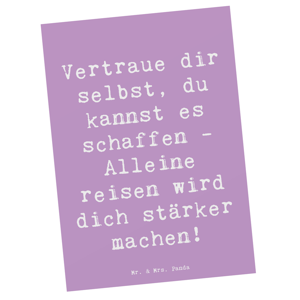 Postkarte Spruch Alleine Reisen unternehmen Postkarte, Karte, Geschenkkarte, Grußkarte, Einladung, Ansichtskarte, Geburtstagskarte, Einladungskarte, Dankeskarte, Ansichtskarten, Einladung Geburtstag, Einladungskarten Geburtstag