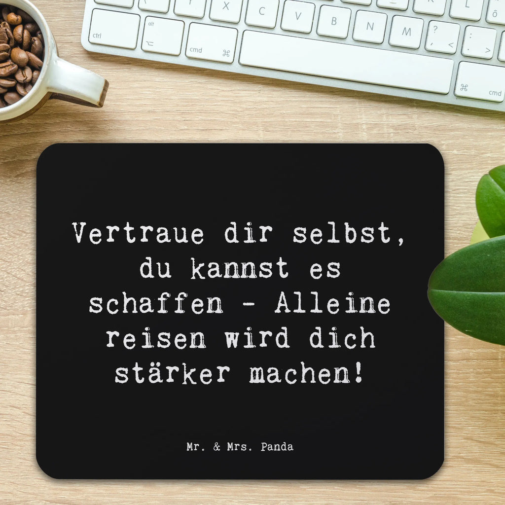 Mauspad Spruch Alleine Reisen unternehmen Mousepad, Computer zubehör, Büroausstattung, PC Zubehör, Arbeitszimmer, Mauspad, Einzigartiges Mauspad, Designer Mauspad, Mausunterlage, Mauspad Büro