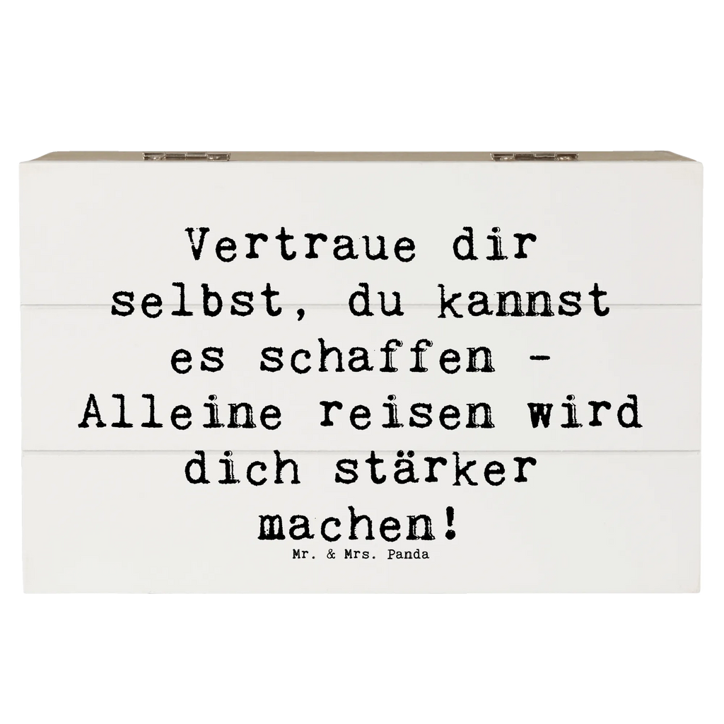 Holzkiste Spruch Alleine Reisen unternehmen Holzkiste, Kiste, Schatzkiste, Truhe, Schatulle, XXL, Erinnerungsbox, Erinnerungskiste, Dekokiste, Aufbewahrungsbox, Geschenkbox, Geschenkdose