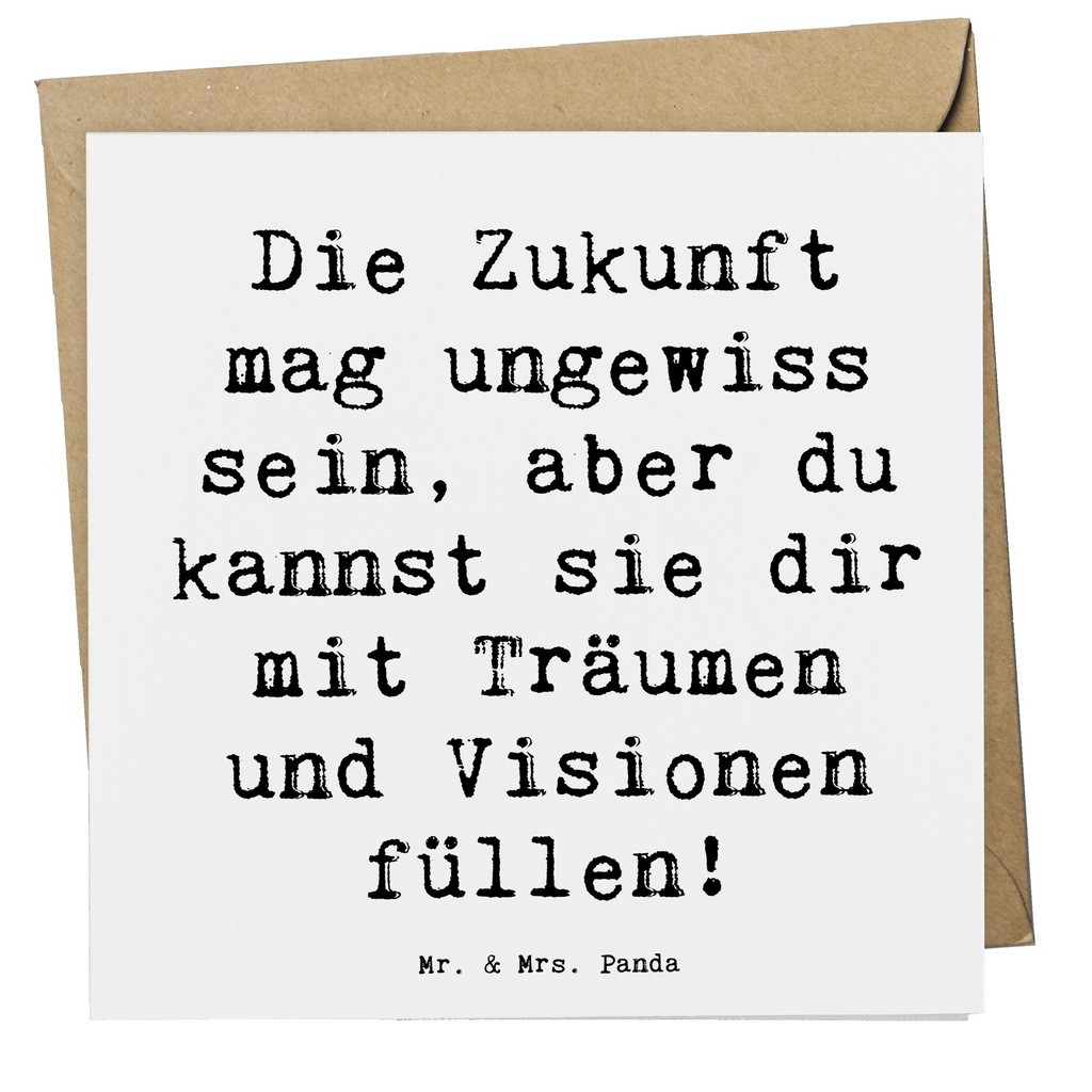 Deluxe Karte Spruch Zukunftsplanung Ungewissheit annehmen Karte, Grußkarte, Klappkarte, Einladungskarte, Glückwunschkarte, Hochzeitskarte, Geburtstagskarte, Hochwertige Grußkarte, Hochwertige Klappkarte