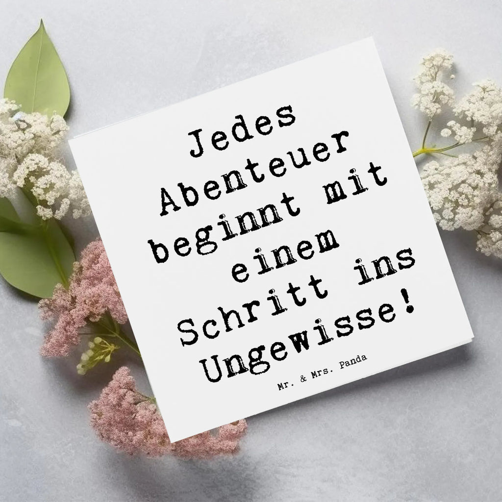 Deluxe Karte Spruch Ungewissheit akzeptieren Karte, Grußkarte, Klappkarte, Einladungskarte, Glückwunschkarte, Hochzeitskarte, Geburtstagskarte, Hochwertige Grußkarte, Hochwertige Klappkarte