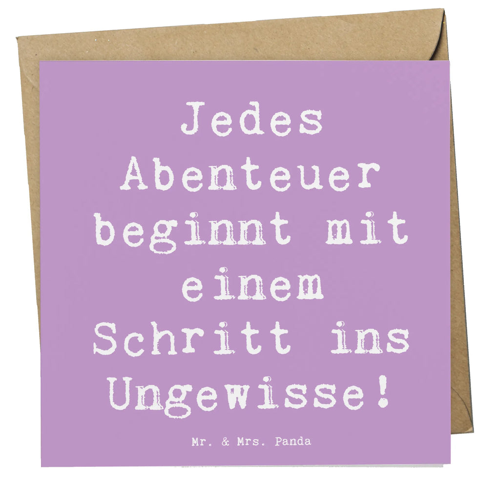 Deluxe Karte Spruch Ungewissheit akzeptieren Karte, Grußkarte, Klappkarte, Einladungskarte, Glückwunschkarte, Hochzeitskarte, Geburtstagskarte, Hochwertige Grußkarte, Hochwertige Klappkarte