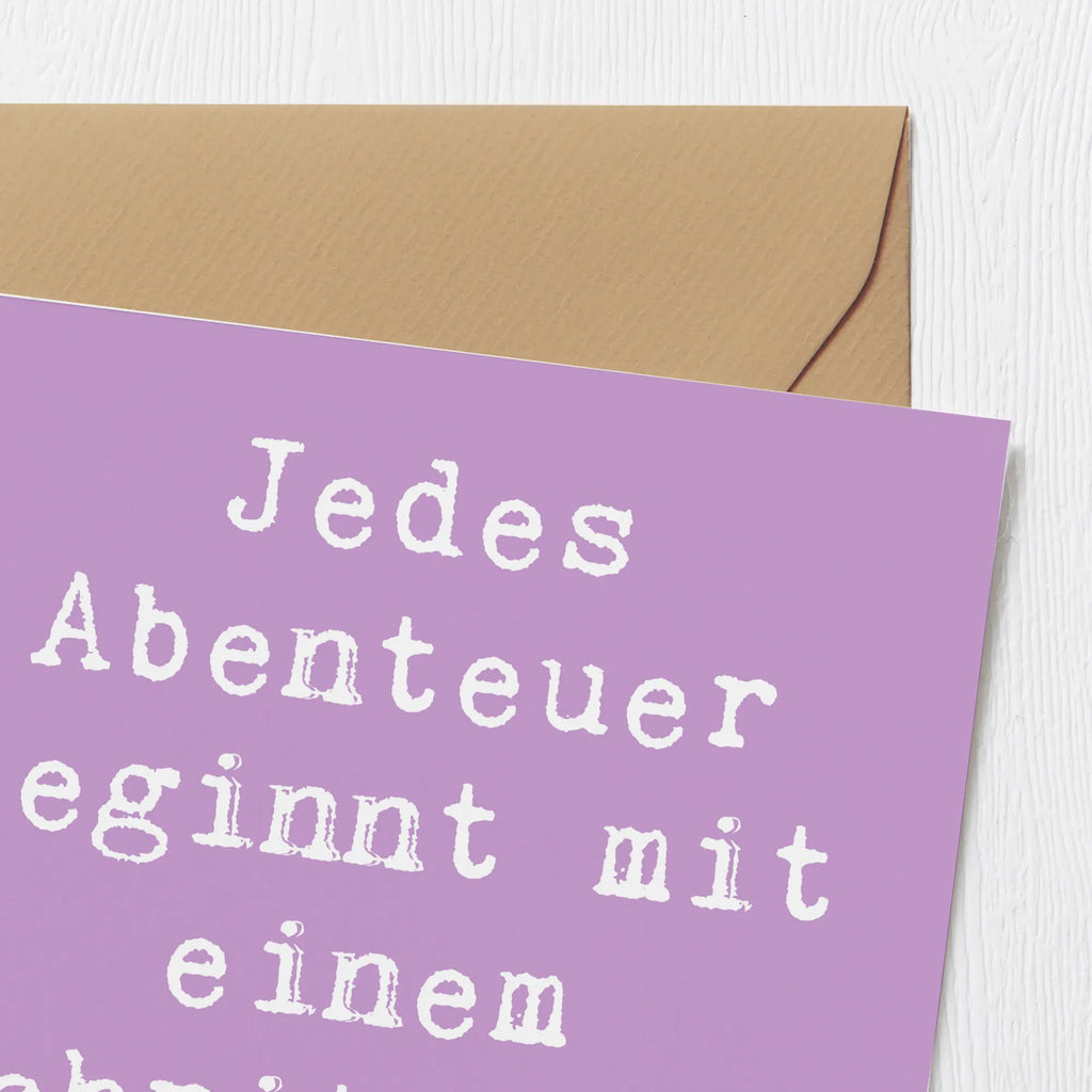 Deluxe Karte Spruch Ungewissheit akzeptieren Karte, Grußkarte, Klappkarte, Einladungskarte, Glückwunschkarte, Hochzeitskarte, Geburtstagskarte, Hochwertige Grußkarte, Hochwertige Klappkarte