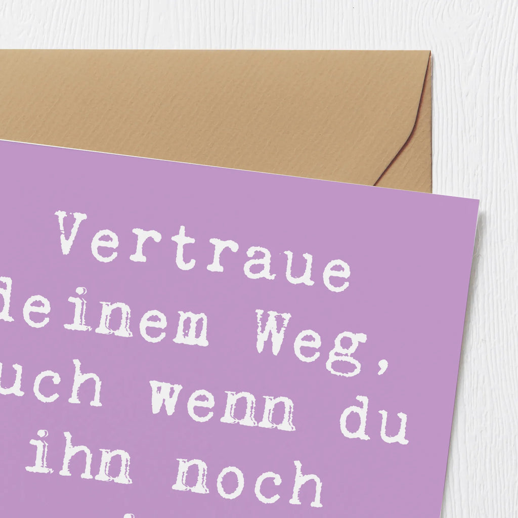 Deluxe Karte Spruch Zukunftsplanung Ungewissheit akzeptieren Karte, Grußkarte, Klappkarte, Einladungskarte, Glückwunschkarte, Hochzeitskarte, Geburtstagskarte, Hochwertige Grußkarte, Hochwertige Klappkarte