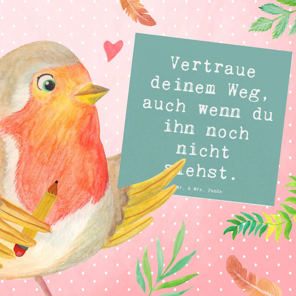 Deluxe Karte Spruch Zukunftsplanung Ungewissheit akzeptieren Karte, Grußkarte, Klappkarte, Einladungskarte, Glückwunschkarte, Hochzeitskarte, Geburtstagskarte, Hochwertige Grußkarte, Hochwertige Klappkarte